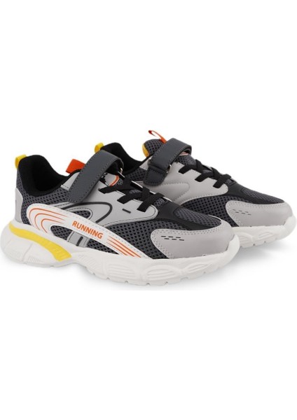 Garantili Ortopedik Sneaker Çocuk Spor Ayakkabı 31-32-33-34-35-36 Numara Füme modelleri