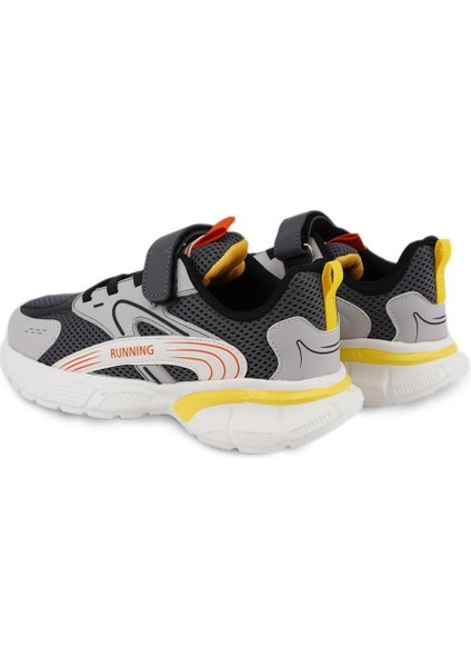 Garantili Ortopedik Sneaker Çocuk Spor Ayakkabı 31-32-33-34-35-36 Numara Füme fırsatları