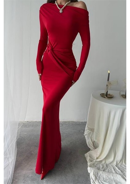 Dipmoda kadın süs bağlama detaylı maxi uzun elbise DPDF0213 fiyatları