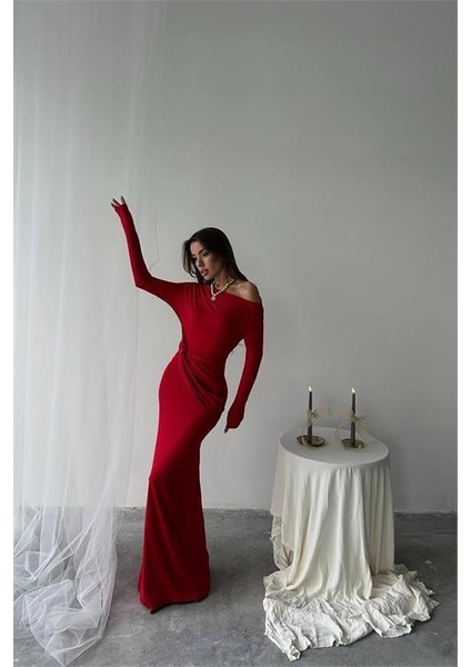 Dipmoda kadın süs bağlama detaylı maxi uzun elbise DPDF0213 modelleri