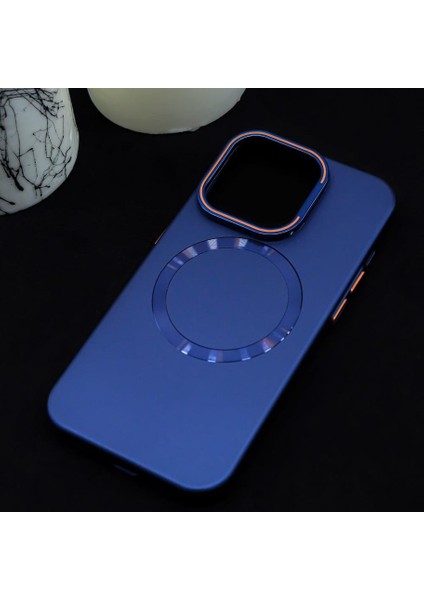 iPhone 12 Pro Max Uyumlu Magnezyum Standlı ve Lens Hediyeli Lüks Kılıf