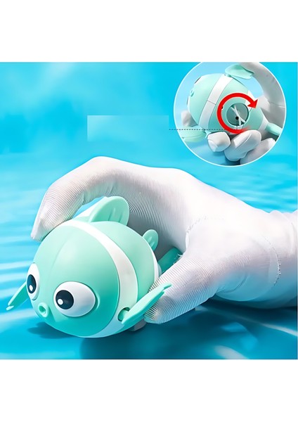 2 Adet Kurmalı Balık Bebek Banyo Havuz Oyuncağı