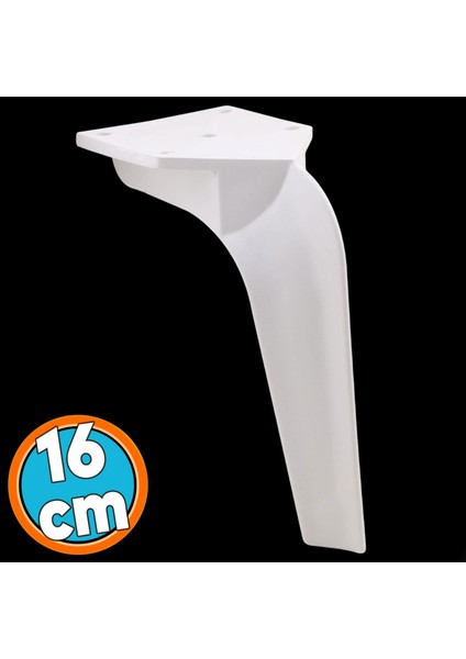 Mobilya Kanepe Sehpa Tv Ünitesi Koltuk Ayağı 16 cm Beyaz Baza Ayakları