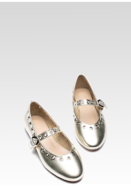 Kadın Altın Lustrous Loop Babet fırsatları