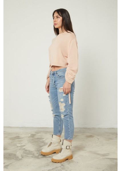 Skinny Jeans Ön Lazer Detaylı Kadın Pantolon modelleri