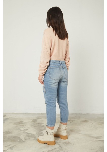 Skinny Jeans Ön Lazer Detaylı Kadın Pantolon fırsatları