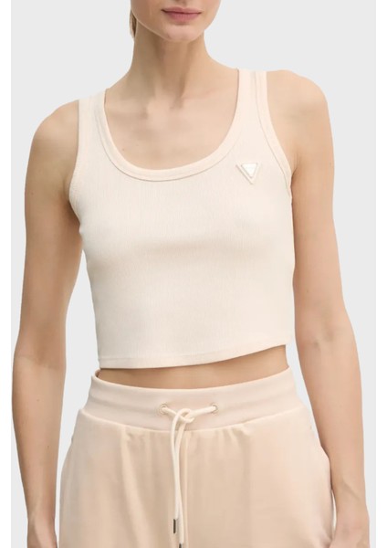 Colette Rib Logolu Slim Fit Yuvarlak Yaka Fitilli Top V5RP07K8RT2 Bayan Top V5RP07 K8RT2 G6K5