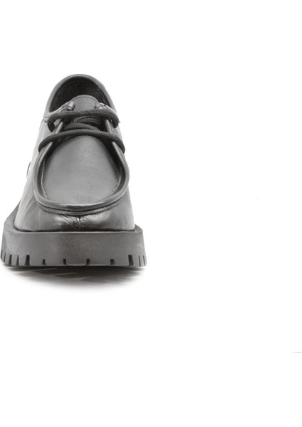 2847 Kadın Deri Sisley Model Casual Ayakkabı Siyah modelleri