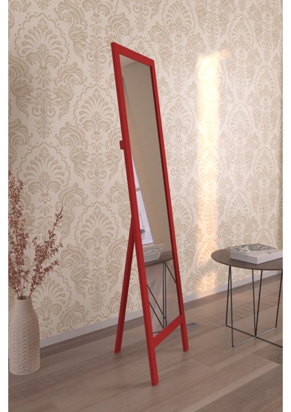 Renkli Ahşap Ayaklı Boy Aynası 145 x 40 cm fiyatları