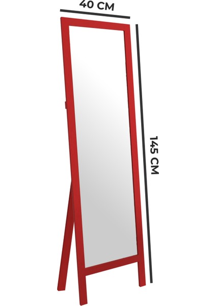 Renkli Ahşap Ayaklı Boy Aynası 145 x 40 cm modelleri