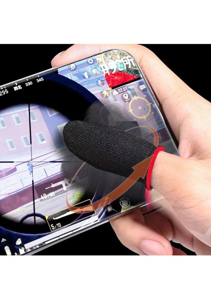 E-Spor Mobil Oyun Parmak Eldivenleri Süper Pubg Karbon Fiber Kumaş 1 Çift - 2 Parmaklık Dayanıklı indirimleri