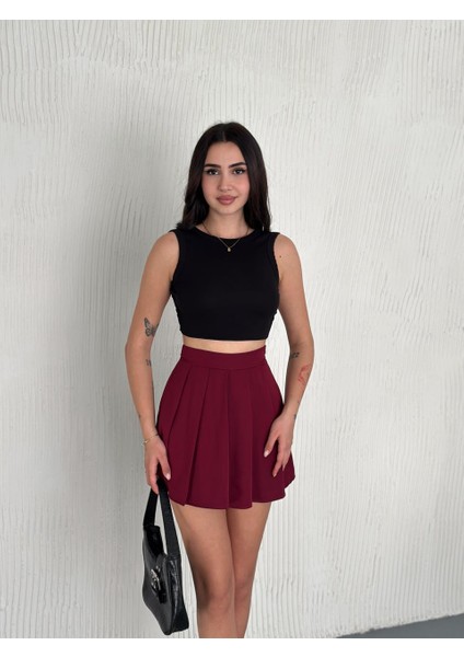 Double Kumaş Şort Etek DBLŞETK-007