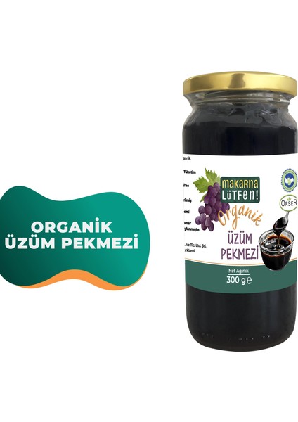 Organik Üzüm Pekmezi 300 gr fiyatları
