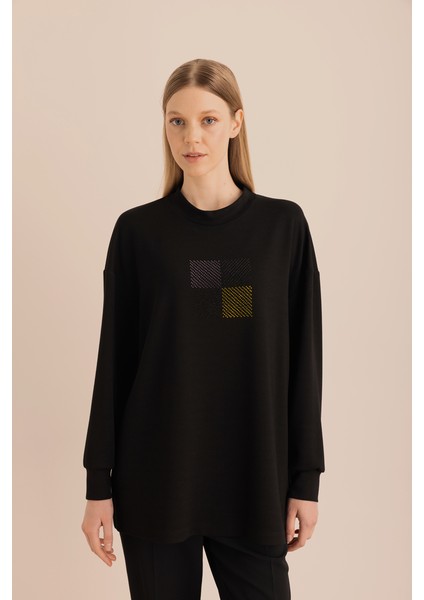 Taş Yapıştırma Detaylı Sweatshirt fırsatları