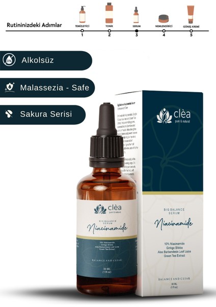 Clea Big Balance 10% Niacinamide Serum modelleri