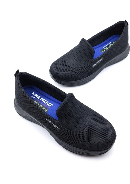 K5182 Memory Foam Taraklı Ayak Kadın Siyah Yazlık Tekstil Konfor Ayakkabı