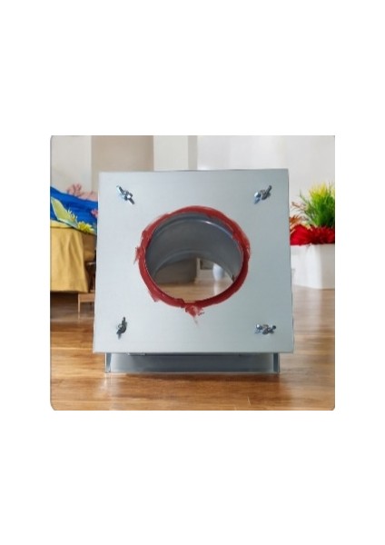Isı Yalıtımlı Yanmaz Boru Baca Çıkışı (Ağaç Ev, Konteyner Için) 130 mm Çap Kare Taban 28*28 modelleri