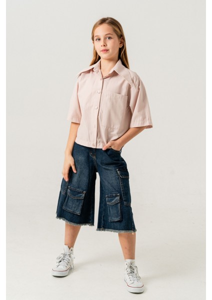 Kız Çocuk Uzun Yakalı Gömlek 3157