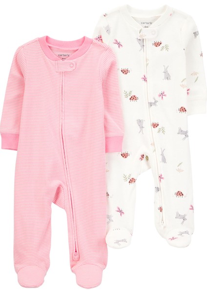 Layette Kız Bebek Uyku Tulumu Set 2'Li Paket
