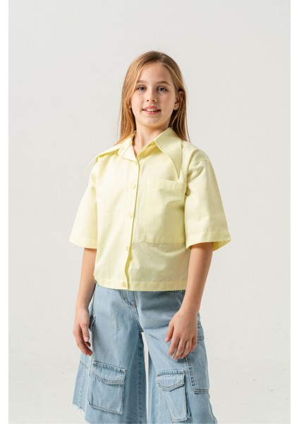 Kız Çocuk Uzun Yakalı Gömlek 3157