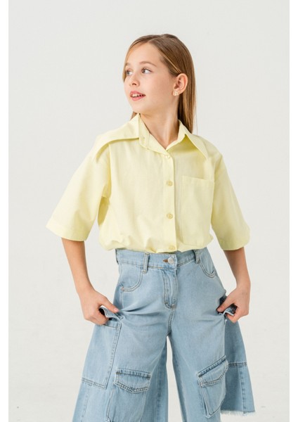 Kız Çocuk Uzun Yakalı Gömlek 3157 modelleri