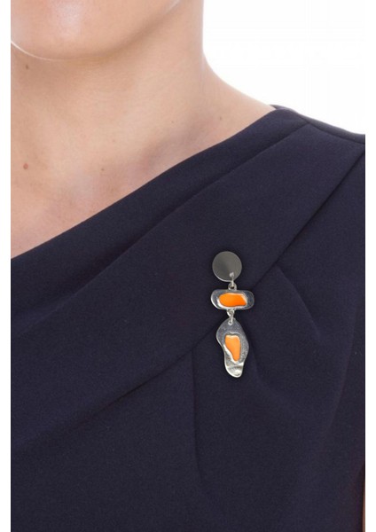 Renkli Mineli Metal Broş fiyatları