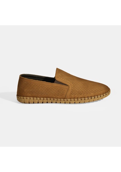 Dislina Taba Erkek Deri Slip-On Günlük Ayakkabı