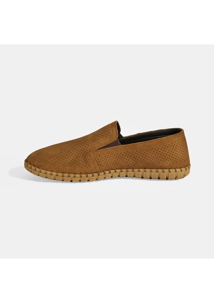 Dislina Taba Erkek Deri Slip-On Günlük Ayakkabı