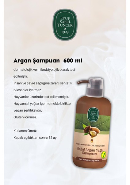 600 ml Argan Yağlı Şampuan x 3 ve Rosıe Hediyeli