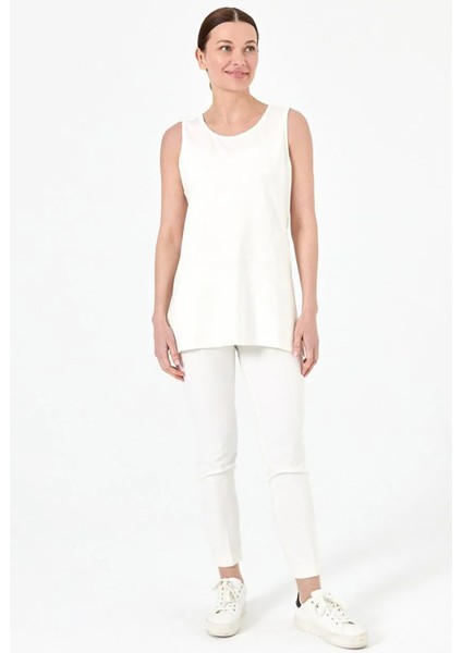 Kadın Askılı Penye T-Shirt 20868 Ekru fiyatları