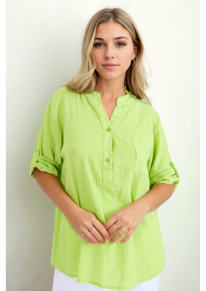 Hakim Yaka Pullu Bluz