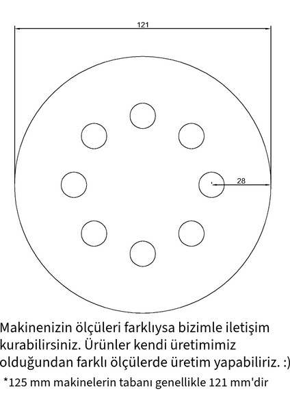 Universal 125MM Zımpara Makinesi Taban Cırtı Yenileme Kiti fırsatları