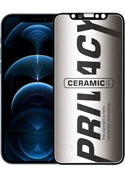 Iphone 6 Plus Siyah Ultra Koruyucu Mat Hayalet Seramik Darbe Emici Parmak Izi Yapmayan Esnek Cam