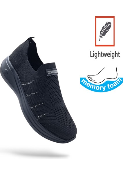 K5086 Bağcıksiz Günlük Kadın Tekstil Siyah Çorap Spor Ayakkabı fiyatları