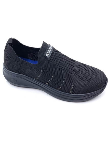 K5086 Bağcıksiz Günlük Kadın Tekstil Siyah Çorap Spor Ayakkabı fırsatları