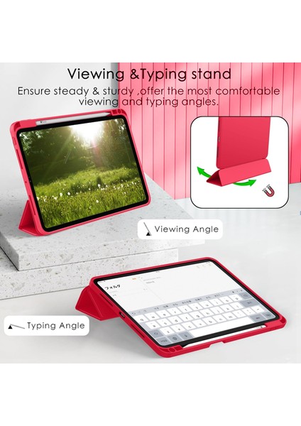 Apple iPad Air 13 M3 (2025) Kalem Şarjına Uygun Kalemlikli Yatay Standlı Stromix Smart Kılıf fırsatları
