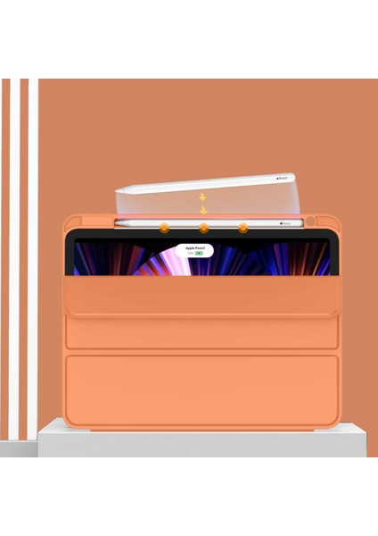 Apple iPad Air 13 M3 (2025) Kalem Şarjına Uygun Kalemlikli Yatay Standlı Stromix Smart Kılıf modelleri