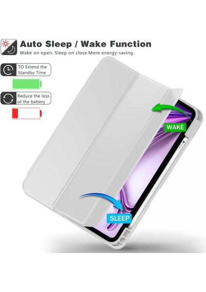 Apple iPad Air 13 M3 (2025) Kalem Şarjına Uygun Kalemlikli Yatay Standlı Stromix Smart Kılıf fırsatları