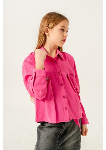 Kız Çocuk Torba Cepli Gömlek 3150