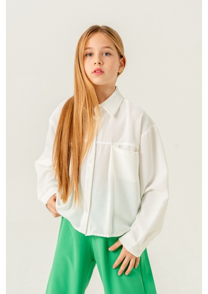 Kız Çocuk Torba Cepli Gömlek 3150