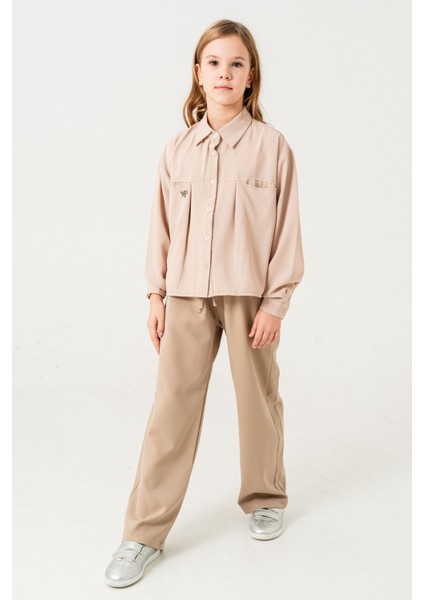Kız Çocuk Torba Cepli Gömlek 3150