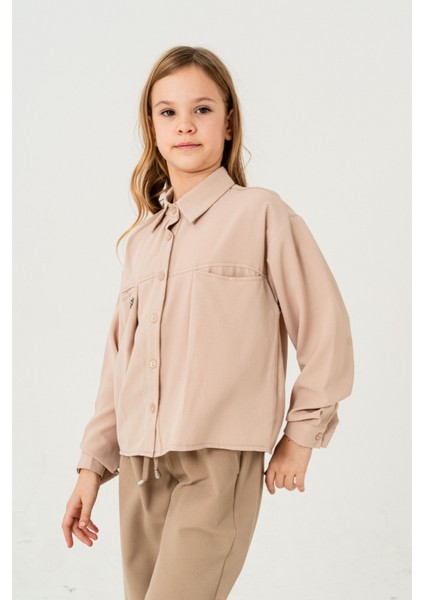 Kız Çocuk Torba Cepli Gömlek 3150 modelleri