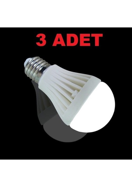 7W Enerji Tasarruflu LED Ampul ( 3 Adet )