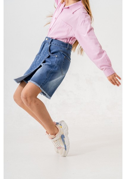 Kız Çocuk Taşlı Şort Etek 2863 modelleri