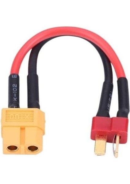 XT60 Dişi - T-Plug Erkek Dönüştürücü Kablo - 5cm