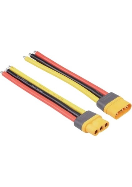 MR60 3-Pin Dişi-Erkek Lipo Pil Şarj Kablosu Seti 20CM