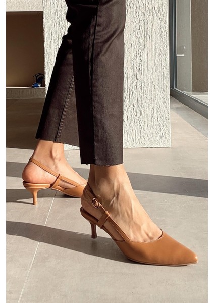 Moon Taba Hakiki Deri Topuklu Ayakkabı fiyatları