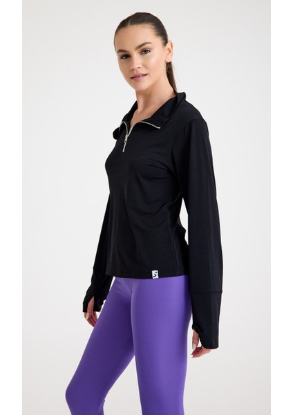 Sprint Track Top Kadın Sweatshirt Siyah