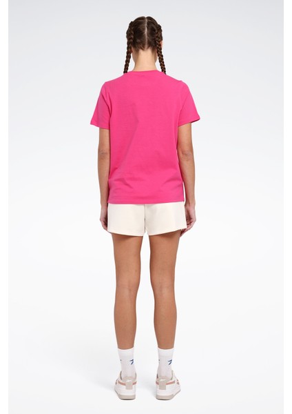 New Id Reg Tee Pembe Kadın Kısa Kol T-Shirt