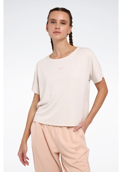 Rela Tee Bej Kadın Kısa Kol T-Shirt